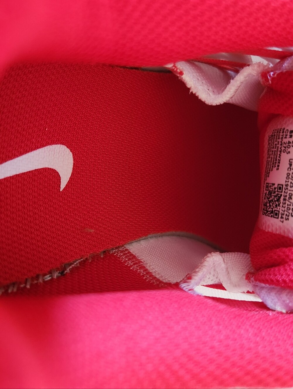 Nike‎ Reax 8 TR Mesh Sneakers Mens 9 White Red 621716-103 Walking Shoes NEW - Picture 8 of 14